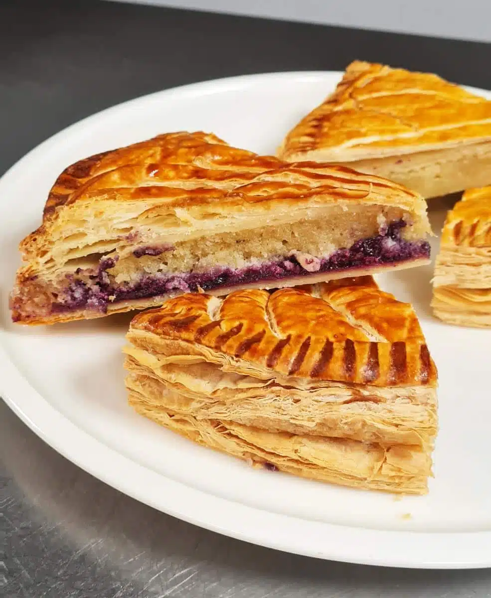 "Galette des rois" with mixed red fruits